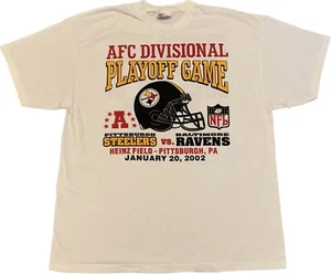 Pittsburgh Steelers NFL 2002 AFC Divisional Playoff Game vs Balt. Ravens Shirt - Picture 1 of 5