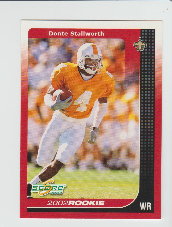 2002 Score #287 Donte Stallworth RC, Tennessee Volunteers - Image 1 of 1