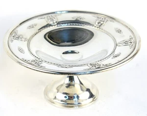 Wallace Sterling Rose Point 4640 Footed Compote / Candy Dish - Picture 1 of 3