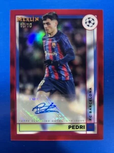 2022-23 Topps Merlin PEDRI Red Refractor Auto SSP 10/10, Spain ๐๐ช๐ธโฝ๏ธ๐ฅ - Picture 1 of 8