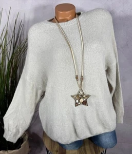 Flauschig weicher Pullover BABYALPAKA WOLLE Italy IVORY 38 40 42 - Bild 1 von 4