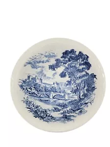 Ciotola Countryside Enoch Wedgwood Inghilterra blu e bianca decorativa 8,5" R vintage - Foto 1 di 7