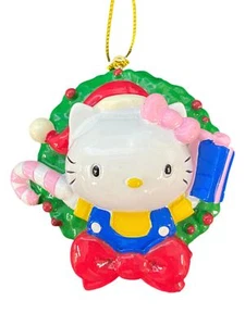Hello Kitty In Wreath #41 Holiday Christmas Tree Ornament - Picture 1 of 1