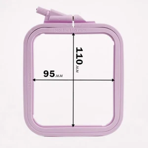 Hoops-Frame Square (Plastic) 110*95mm Nurge (Lilac) Hand Embroidery Frames Hoop - Picture 1 of 2