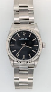 Rolex Oyster Perpetual 67480 Stainless Steel Black Dial Automatic Watch - 31mm - Picture 1 of 23
