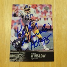Kellen Winslow 1997 Upper Deck Legends Autographed On Card Signed In Person 