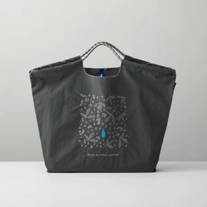 Blue Bottle Coffee Eco Bag Embroidered Leaves Ball and Chain Foldable Tote JP - Picture 1 of 3