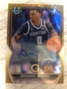 2022-23 Bowman U Chrome Prospect Gold Refractor /50 Brandon Murray #40 Auto - Picture 1 of 6