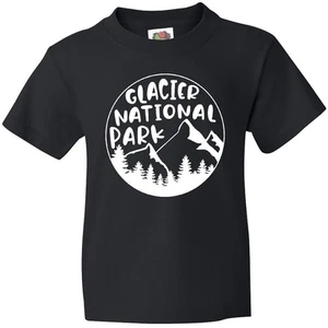 Inktastic Glacier National Park Montana Mountains Youth T-Shirt State Home Trip - Picture 1 of 6