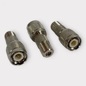 Male TNC To Female F Coaxial Adapter Connector **Lot of 3** - Picture 1 of 3