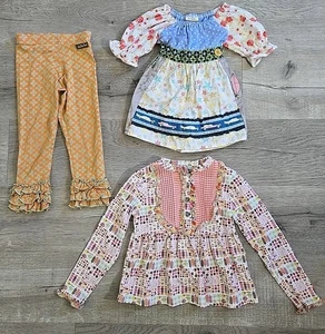 Matilda Jane Little Girls Size 4 Tops And Pants Mixed LOT of 3  - Picture 1 of 11
