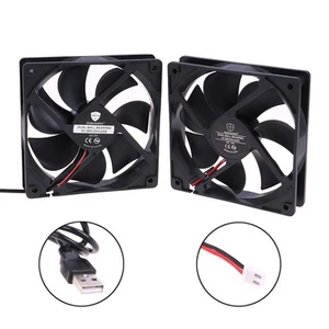 12025 Fan 5/12/24V Fan DC Brushless Cooling Fan USB 2PIN PC Computer Case CY^bz - Afbeelding 1 van 14