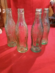 4 Vintage Colaflaschen 3x Augusta 1x Valdosta GA 50er Jahre schwerer Hobble Rock gegraben... - Bild 1 von 4