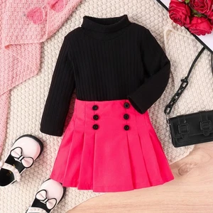 Girls Casual Stripe Long Sleeve Turtle Neck Sweater Set sz 4yrs - Photo 1/7