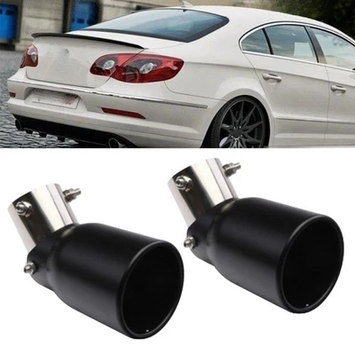 2PC Car Exhaust Pipe Tip Rear Tail Throat Muffler For Volkswagen CC / Passat Foto 1 de 4