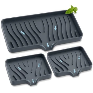 Silicone Sponge and Soap Holder, Self Draining Kitchen Caddy Sink Organizer w... - Picture 1 of 7