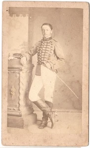 Soldat 13e Regiment Chasseurs cheval Cavalerie 1872 Libourne Photo CDV militaire - Imagen 1 de 2
