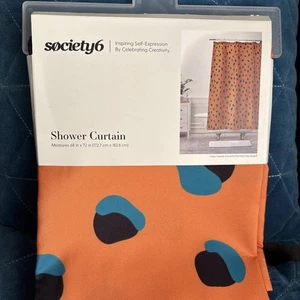 Society6 Funky Cheetah Shower Curtain 68 x 72" Pretty Pop Elisa Bell - Picture 1 of 3