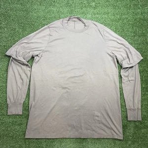 Rick Owens Double Layer Shirt Dust XL Sombra Oscura Grey Mens Longsleeve Hustler - Picture 1 of 4