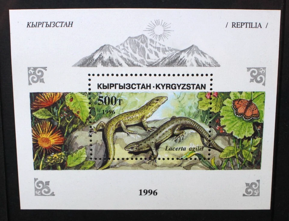 KYRGYZSTAN 1996 Reptiles: Sand Lizard. SOUVENIR SHEET. Mint Never Hinged SGMS114 - Image 1 of 1