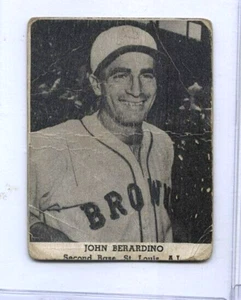 1947 Tip Top Bread John Berardino St. Louis Browns P-F General Hospital - Imagen 1 de 2