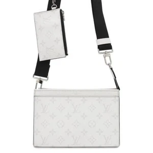LOUIS VUITTON Gaston Wearable Wallet Taigarama Monogram/Taiga Leather Optica... - Picture 1 of 17