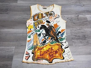Vintage Miss Sixty Colt Kid Outlaw Tank Top Avant Garde 90s Y2K Womens Size M - Picture 1 of 11