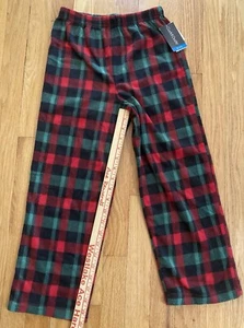 Kids Cuddl Duds Sleep Pants Plaid Size 6/7 Pajama Red Green Soft - Picture 1 of 9
