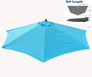 BELLRINO Umbrella Canopy Replacement for 9ft 5 Ribs Half Umbrella, Canopy ONLY - Picture 1 of 7