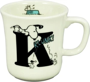 "PEANUTS" Snoopy Initial Mug 8.5X9cm 300ml White Porcelain K SM883-11 - Picture 1 of 2