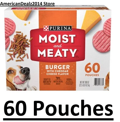 Purina Moist & Meaty Dog Food, Burger W/ Cheddar Cheese 6 Oz 60 Ct  - Image 1 of 4