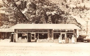 Buckley Bros General Store Gas Station Old Pumps Silver Plume,CO RPPC Postcard  - Picture 1 of 2