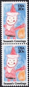 Scott #2108 Children's Santa Vertical Pair of Stamps - MNH - Picture 1 of 1