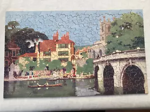 Chad Valley GWR wood Jigsaw. Henley Bridge. 200 pieces approx, 1 piece missing. - Picture 1 of 3