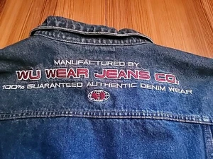 Vintage ‘90s Wu-Wear Denim Jacket Classic OG Wu-Tang Streetwear Adult 2XL - Picture 1 of 22