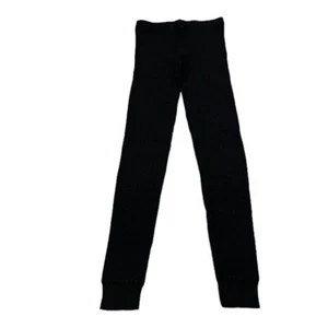 Little Akiabara Girls Black Ribbed Full Length Leggings Size 12Y - Picture 1 of 5