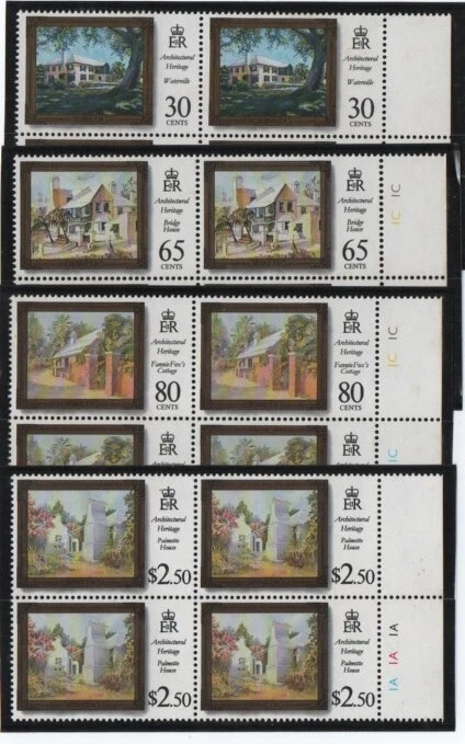 Bermuda QE II 1996 SG 766 - 769 Architectural Heritage Full Set Blocks MNH - Image 1 of 1