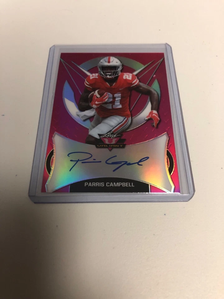 Parris Campbell 2019 Leaf Valiant Pink Rookie Autograph /15! Colts! HOT! Rare! - Image 1 of 1
