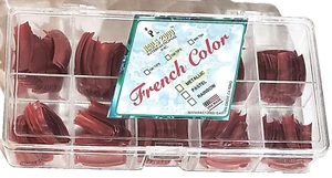 Color Tips by Nails 2000 Box Contains 250 French Color Metallic Tips 10 Sizes - Picture 1 of 1