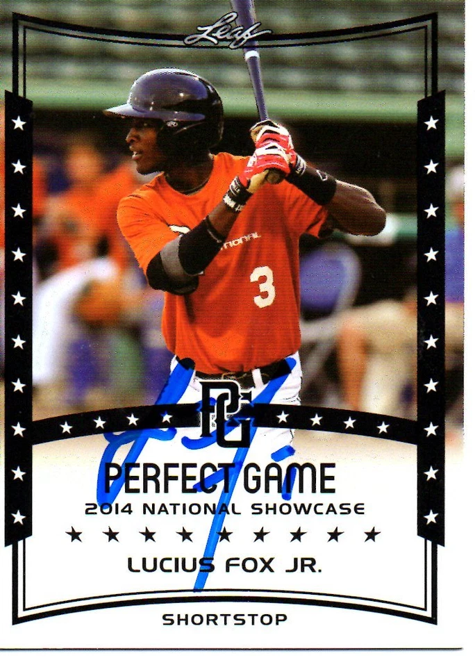 Lucius Fox 2014 Leaf Perfect Game Signed Card - Image 1 of 1