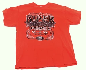 Sturgis South Dakota 2011 Men's M-Tall Motorcycle Biker Orange T-Shirt #H1124 - Picture 1 of 4