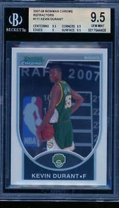 Kevin Durant Rookie 2007-08 Bowman Chrome Refractors (141/299) #111 BGS 9.5 - Picture 1 of 2