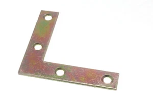40 X Supporti Angolari Piatto In Acciaio Yzp 75Mm (3 Pollici) | Onestopdiy Nuovo - Foto 1 di 1