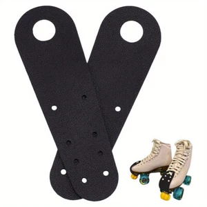 2pcs 1 Pair Roller Skate Toe Guards Black Roller Skate Leather Flat Toe Guard - Picture 1 of 6