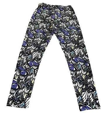 NEW No Boundaries BUTTERFLY PRINT Ankle Length Leggings Jr. Women's M (7-9) - Image 1 of 4