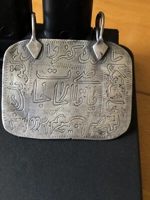 Collar colgante de plata antigua de Turquía árabe islámica otomana Foto 1 de 4