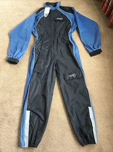 RST Lightweight Waterproof Motorcycle Motorbike Over Suit Black/ Blue 48 / XXL - Picture 1 of 21