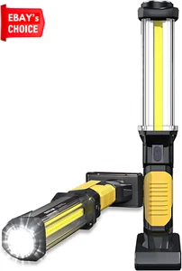 Rechargeable LED Work Light 1500 Lumens Bright COB Portable Magnetic Base Hook - Picture 1 of 12