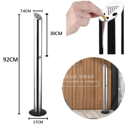 Standaschenbecher Säule 92X7.6cm Ascher Aschenbecher Standascher Stehascher - Bild 1 von 4