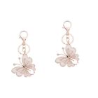 2 Pieces Pink Alloy Butterfly Keychain Lovers Backpack Charms